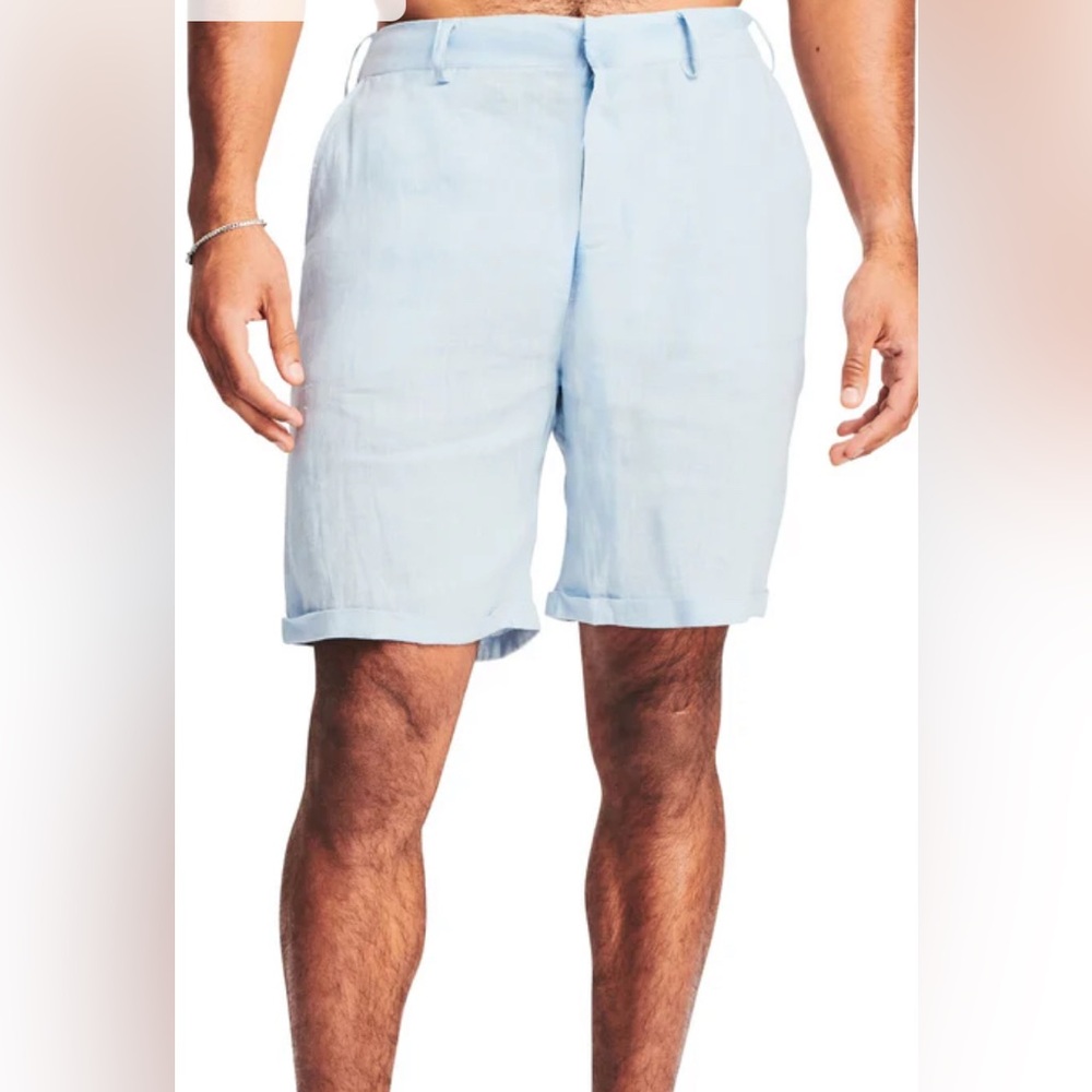 NWT Ser.o.ya Leon Linen Shorts in Light Blue - Size XXL